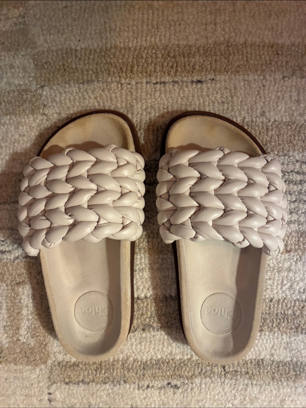 CHLOE KASEY LEATHER BRAIDED SANDAL